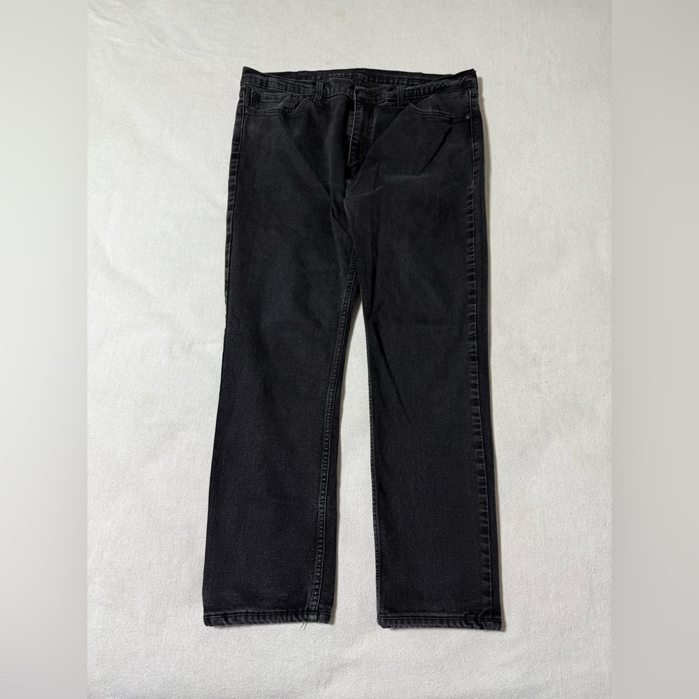 Levis 511 Jeans Mens 37x28 Black Slim Straight Dark Wash Stretch‎ Mid Rise Denim